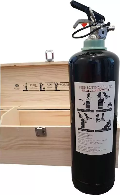 Red Wine Bottle Fire Extinguisher - Back
