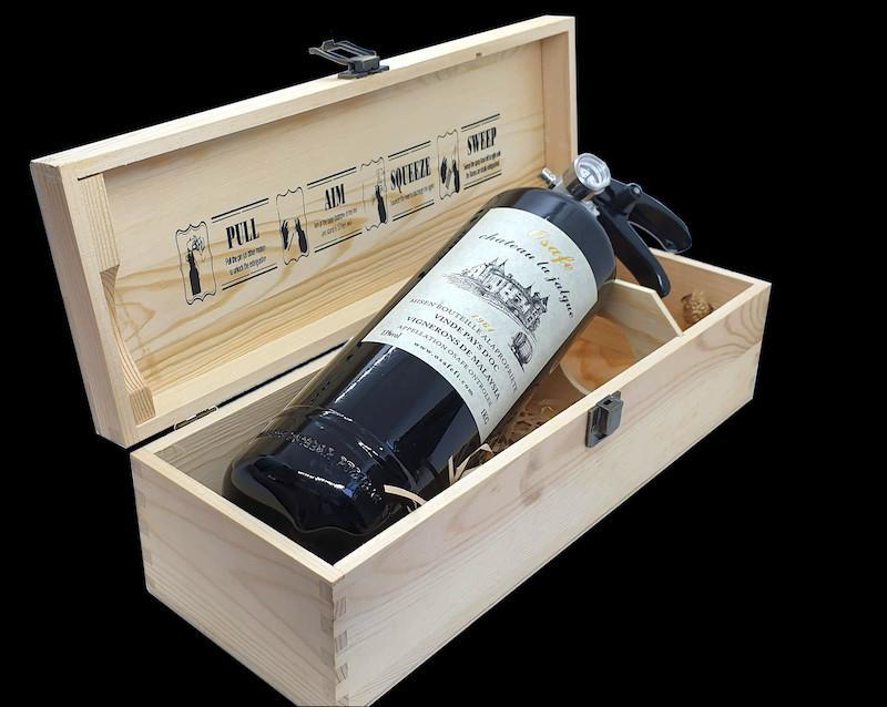 Crate With Fire Extinguisher Crate With Fire Extinguisher