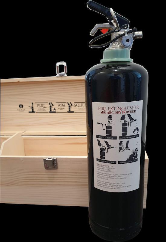 Red Wine Bottle Fire Extinguisher - Back