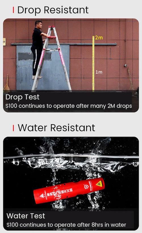 S100 Drop & Water Resistant