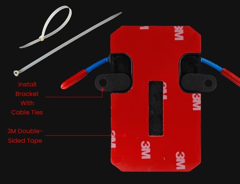 Car Extinguisher - 3M Double-Sided Tape & Cable Ties